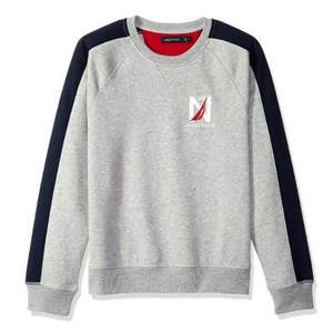 M碼，Nautica 諾帝卡 Logo Color Block 男士拼色圓領(lǐng)衛(wèi)衣K83871