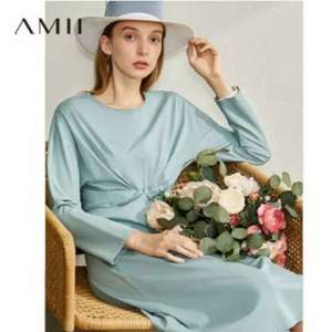 Amii 2020春季新款法式气质修身长袖连衣裙 多色
