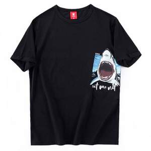 KAMA 卡玛 男士鲨鱼印花圆领T恤 多款