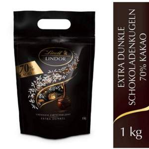 Lindt 瑞士莲 Lindor系列 特浓黑巧克力 70% 80颗（共1000g）