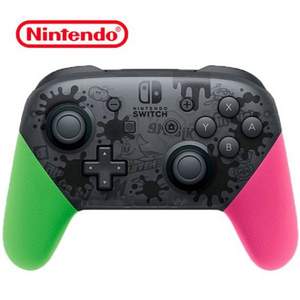 11日10点，粉绿喷射战士款，Nintendo 任天堂 Switch Pro 游戏手柄 