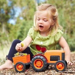 Green Toys 拖拉机玩具车 （橙色）