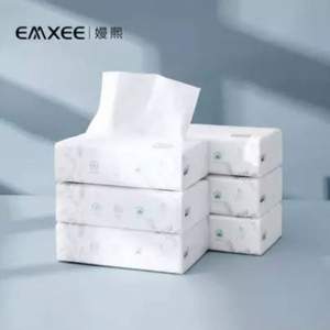 英国品牌，EMXEE 嫚熙 超柔润肤加厚保湿纸巾120抽*6包