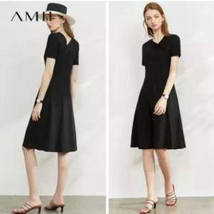 Amii 2020夏季新款法式赫本气质显瘦连衣裙 多色