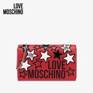 20春夏新款，Love Moschino 莫斯奇诺 星星贴片徽标链条女士斜挎包