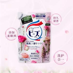Kao 花王 玫瑰花果香天然柔順洗衣液（替換裝）715g*5件
