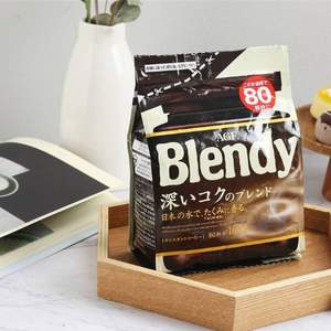 日本进口，AGF Blendy 中度烘焙速溶黑咖啡 160g（80袋）*5件