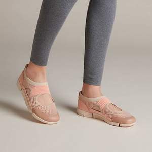 Clarks 其乐 Tri Tone 女式镂空针织网面拼接平底鞋