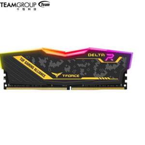 Team 十铨 T-FORCE DELTA TUF Gaming RGB DDR4 3000 台式机内存条 16GB