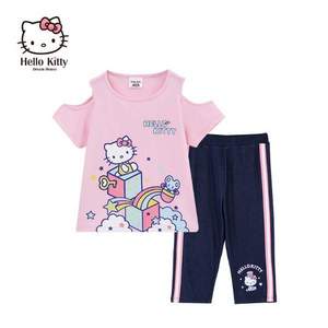 HELLO KITTY 2020夏装新款女童短袖T恤裤子两件套（110~150码） 多色