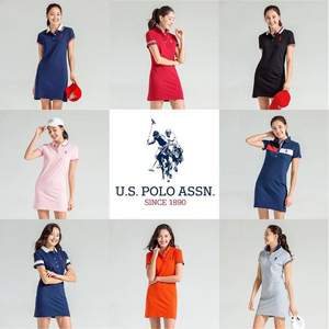U.S. Polo Assn. 美国马球协会 夏季收腰显瘦长款polo领t恤裙 多款