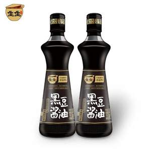 生生酱园&天猫精灵联合订制款 非转基因黑豆酱油特级生抽500ml*2瓶