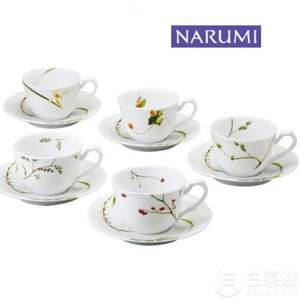 Narumi 鸣海 里花历系列 陶瓷咖啡杯&盘10件套 40912-32953 