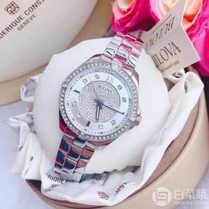 BULOVA 宝路华 96L236 女士不锈钢镶钻腕表 