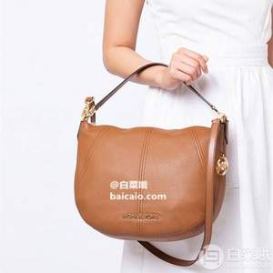 Michael Kors 迈克高仕 Bedford 中号真皮半月单肩包手提包 （棕色）