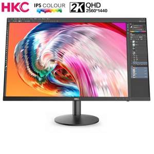 0点开始，HKC 惠科 T278Q 27英寸 IPS显示器（2K、85%DCI-P3）