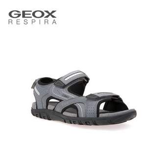GEOX 健樂士 男士魔術貼透氣沙灘涼鞋U8224D