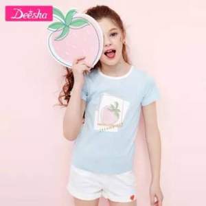 Deesha Mini 笛莎 2020年夏季纯棉女童短袖T恤（90~165码）多色