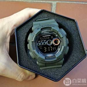 军表范，Casio 卡西欧 G-Shock系列 GD-100MS-3ER 男士双显防水防震运动腕表