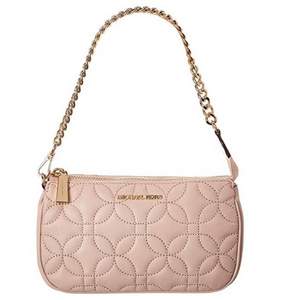 庫存淺，Michael Kors  邁克·科爾斯 Quilted Floral 皮革絎縫花朵鏈條手袋/腋下包