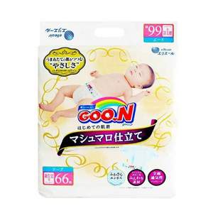 GOO.N 大王 珍珠綿柔棉花糖系列 嬰兒紙尿褲 NB66片