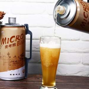 Micro-Bear 麦考熊 栈桥纪念版 精酿黄啤原浆啤酒2L