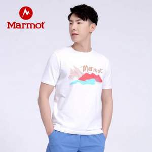  Marmot 土拨鼠 中性款棉质短袖T恤 H42764 