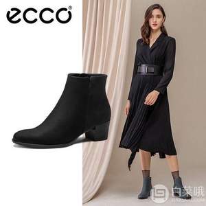35/36码，ECCO 爱步 Shape 35型塑系列 女士磨砂牛皮短靴 267203