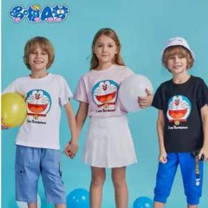 哆啦A梦 男女童2020新款卡通印花短袖T恤（110~160码）多色