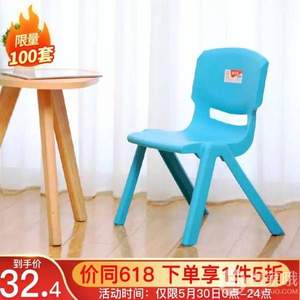 PLUS会员，Citylong 禧天龙 D-2019 儿童塑料靠背凳子*2件