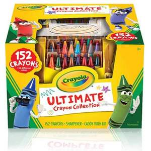 国际免邮月，Crayola 绘儿乐 152色彩色蜡笔 带收纳盒和削笔刀