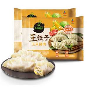 bibigo 必品阁 玉米猪肉王饺子 350g*2袋 *4件