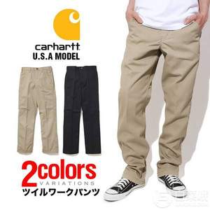 Carhartt 男士斜纹工装长裤 B290