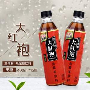 Suntory 三得利 大红袍 无糖乌龙茶饮料 400ml*15瓶 *2件