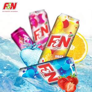 马来西亚进口， FN 趣味汽水果味碳酸饮料325ml*12罐