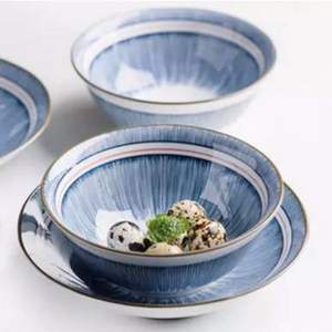 陶润会 日式陶瓷碗4.5英寸碗2只装