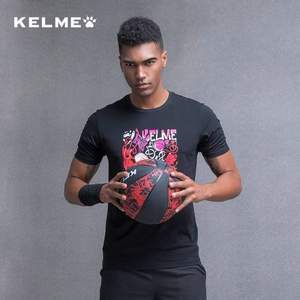 西班牙人赞助商，KELME 卡尔美 篮球系列男士运动短袖T恤 多色