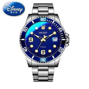 Disney 迪士尼 535蓝水鬼 男士防水夜光石英表
