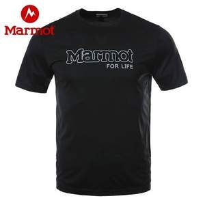 2020新款，Marmot 土拨鼠 H60497 男士圆领印花Logo速干短袖T恤 三色