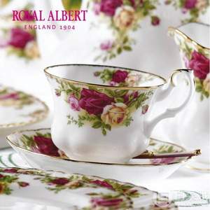戴安娜王妃最爱系列，Royal Albert 皇家阿尔伯特 老镇玫瑰系列 骨瓷 咖啡杯茶杯碟套装