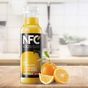 农夫山泉 NFC果汁饮料 橙汁 300ml*4瓶 *8件