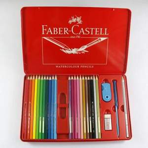 Faber-Castell 辉柏嘉 115949 水溶性彩色铅笔48色 红铁盒