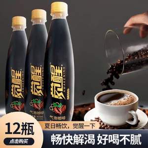 大象 觉醒咖啡味气泡水400ml*12瓶