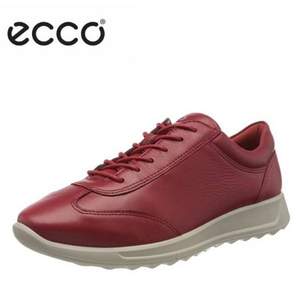 ECCO 愛步 FLEXURE隨溢系列 女士系帶真皮低幫運(yùn)動鞋 292333