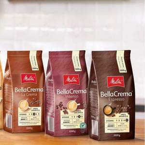 销量第一！Melitta 美乐家 Bella Crema 深度烘焙 100%阿拉比卡咖啡豆1000g