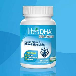 单件免邮，DSM 帝斯曼 Life's DHA 儿童素食叶黄素海藻油DHA胶囊60粒