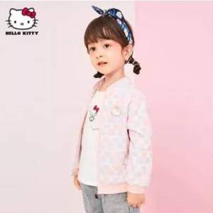 hellokitty 女童春秋摇粒绒开衫外套 多色