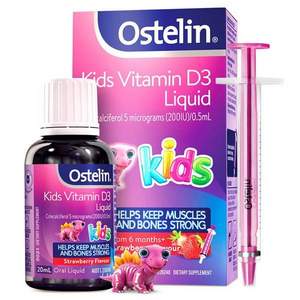 澳洲进口，Ostelin 婴儿童液体维生素D滴剂20ml*3瓶