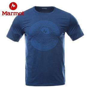 降￥20新低！Marmot 土拨鼠 男子棉感速干短袖T恤 H44253 4色