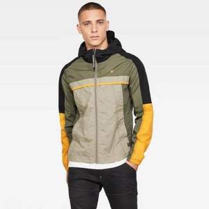 降￥84新低！ G-Star Raw 2020年春秋款 Colourblock 男士潮流拼接撞色連帽夾克D16197
